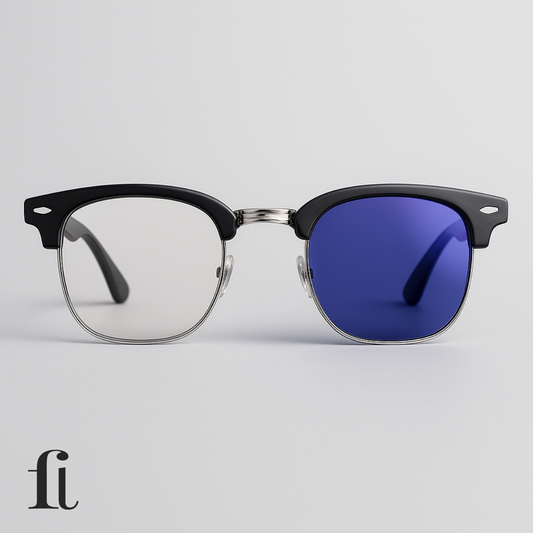 Lunettes photochromiques rétro rondes – filtre lumière bleue & verres adaptatifs