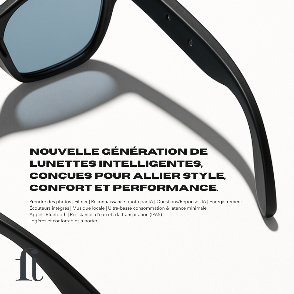 Lunettes Connectées IA SmartView Pro – Caméra HD & Assistant IA
